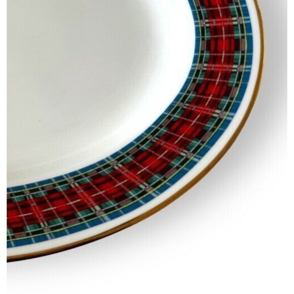 Royal Stuart Tartan WSO1 Plaid Series by WILLIAMS-SONOMA Oval Serving Platter - Picture 2 of 4